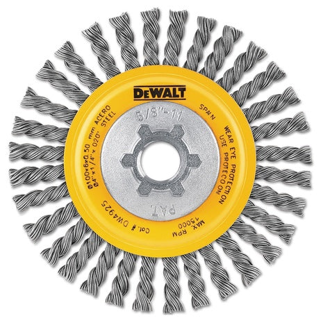 DEWALT 4" X 5/8"-11 HP .020 Carbon Stringer Wire Wheel
