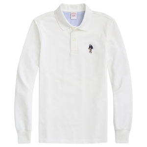 Men's Henry Supima Long-Sleeve Polo Shirt