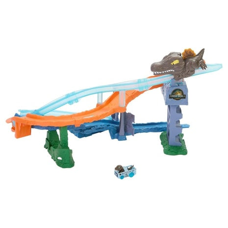 Hot Wheels RacerVerse Jurassic World Crash & Splash Track Set