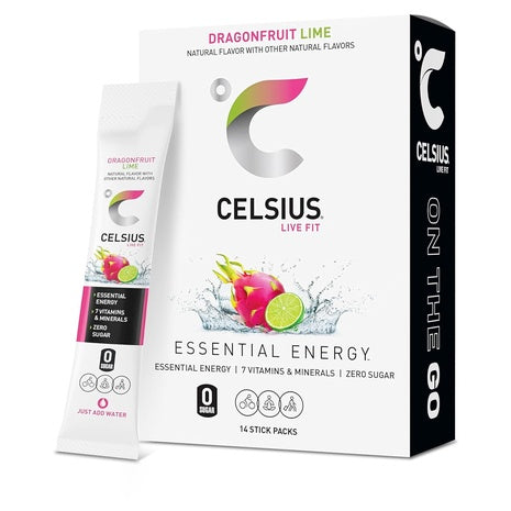 14 Celsius Dragonfruit Lime Energy Powder Sticks