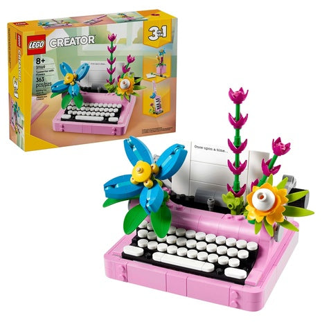 LEGO Creator 3-in-1 Typewriter with Flowers Building Toy Kit