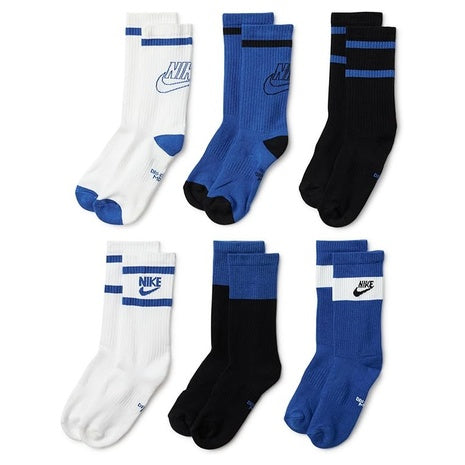 6 Pairs Nike Kids Crew Socks (2 Colors)