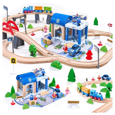 102 Piece Wooden Train Set