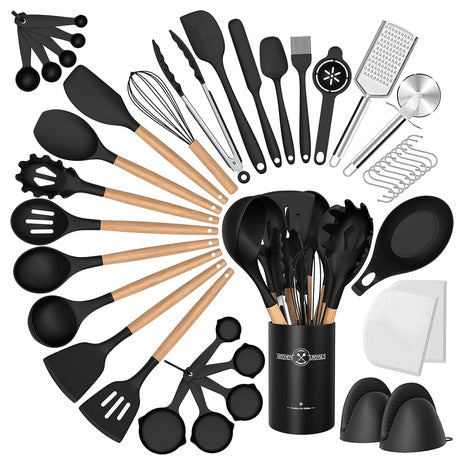 43-Piece Silicone Kitchen Utensils Set