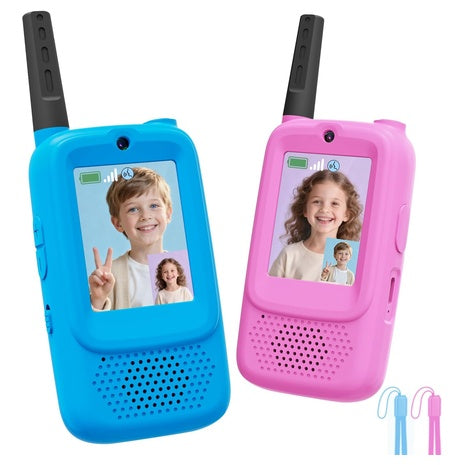 2-Pack Rechargeable Kids Video Walkie Talkies With HD Camera