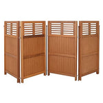 44" Sunnydaze Folding Outdoor Wood Privacy Screen