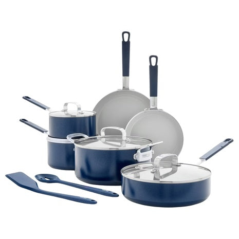 Bobby Flay 12-Piece Ceramic Nonstick Aluminum Cookware Set (2 Colors)