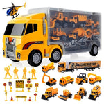 13 Die-Cast Construction Vehicles Set