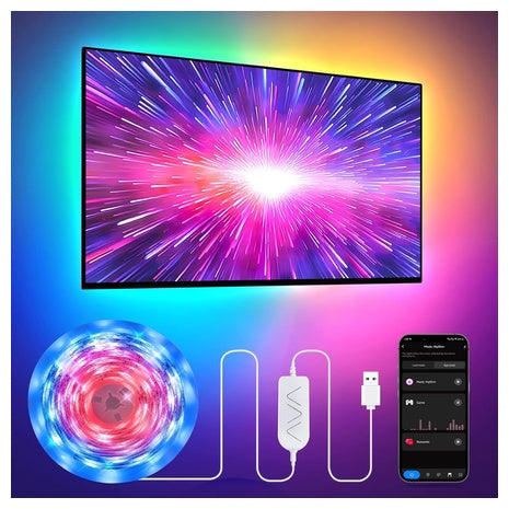 9.84ft RGB+IC LED TV Backlight Strip For 32-43" TVs