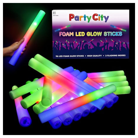96 LED Foam Glow Sticks