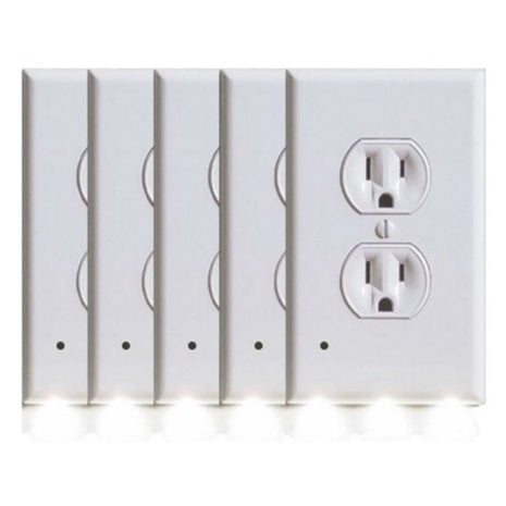 5-Pack BH Outlet Cover With Built-In LED Night Light