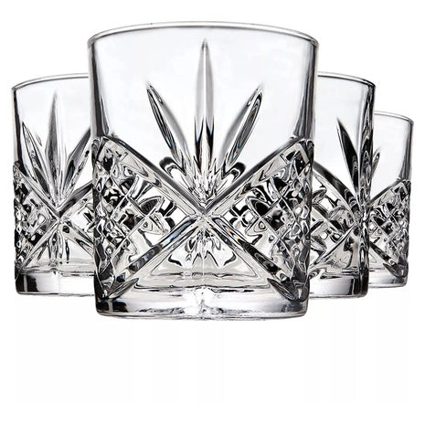 4-Piece Godinger Dublin Crystal Double Old-Fashion Glasses