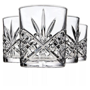 4-Piece Godinger Dublin Crystal Double Old-Fashion Glasses