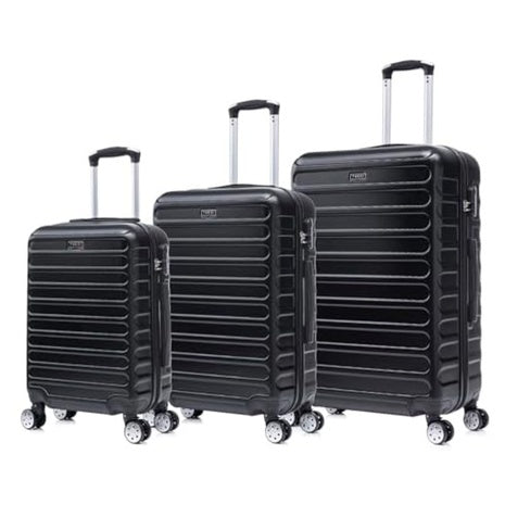 Set Of 3 Tucci Italy Carravia Lightweight Travel Suitcase Set