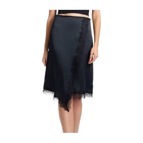 Lace Trim Midi Skirt