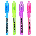 4 Invisible Ink Spy Pens with UV Light