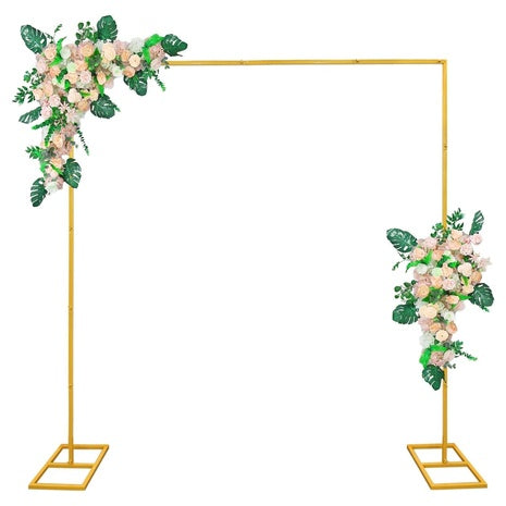 6.6' Gold Wedding Backdrop & Balloon Arch Stand