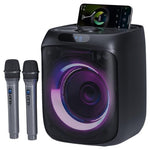 Portable Bluetooth Karaoke Machine with 2 Wireless Mics