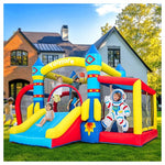 Inflatable Bounce House w/ Ball Pit, Slide, Basketball Hoop, Soccer Goal & Dart Game