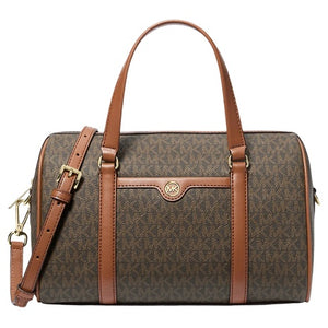 Michael Kors Women's Jet Set Travel Medium Signature Logo Duffel Crossbody Bag