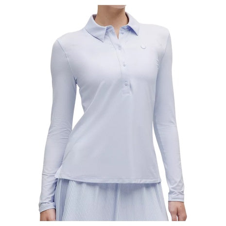 Women's Quick Dry Long-Sleeve Polo Shirt Straight Hem