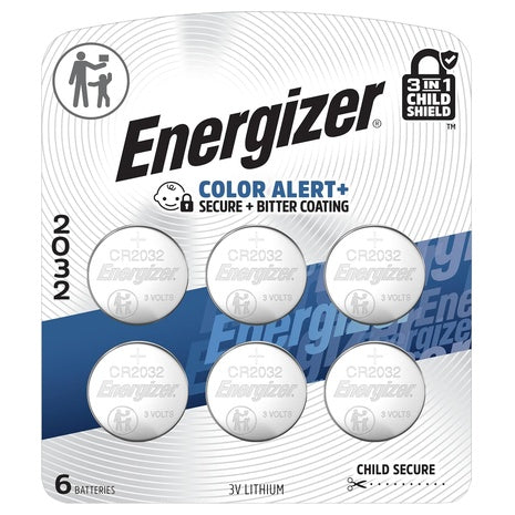 6 Energizer 3V Lithium Coin Batteries