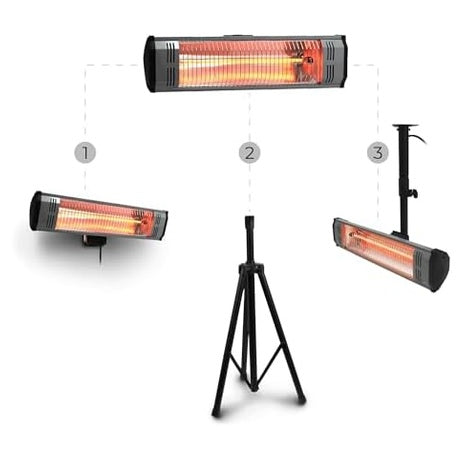 1500 Watt Infrared Heater Tripod Combo