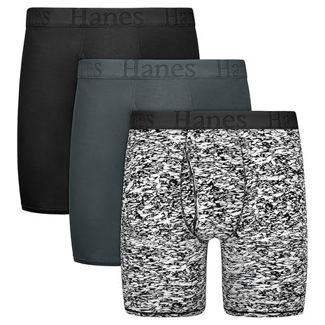 3 Hanes SuperSoft Boxer Briefs