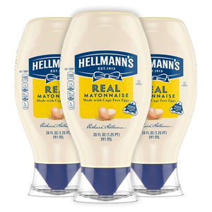 3 Hellmann's Real Mayonnaise Squeeze Bottles
