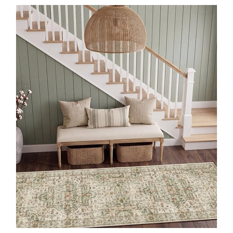 2Ft X 6Ft Ultra-Soft Washable Vintage Boho Area Rug