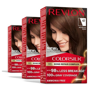 3 Packs Revlon ColorSilk with Bond Repair Complex