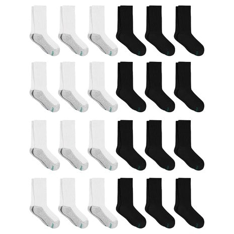 24 Pairs Hanes Boys Crew Socks