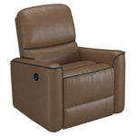 Faux Leather Power Recliner with USB Port