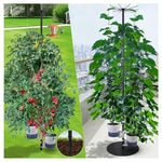 Large Patio Plant Stand with Self-Watering Planter Pot & Hooks