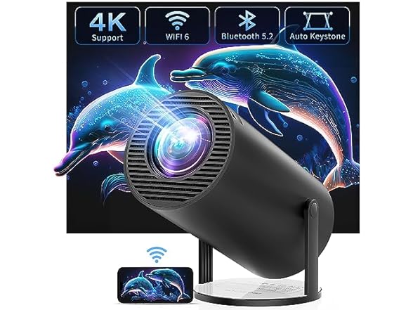 ClokoWe T08 Full HD 1080p Portable Mini Projector With WiFi And Bluetooth