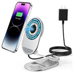 Adjustable Wireless Mag Safe Charging Station W/ 20W Wall Adapter