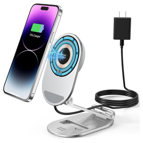 Adjustable Wireless Mag Safe Charging Station W/ 20W Wall Adapter