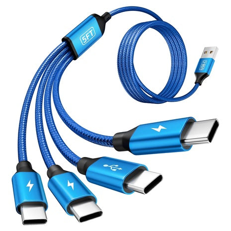 4-in-1 USB A To USB C Cable Type C Multi Charging Cable