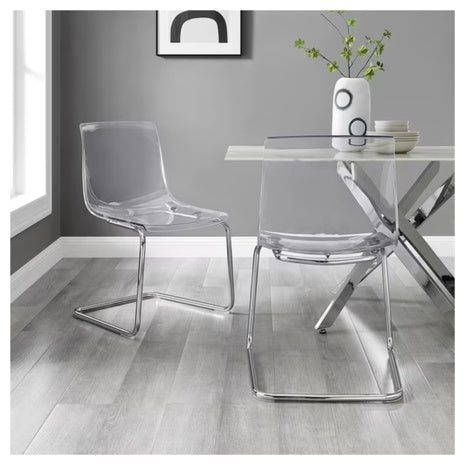 2-Pack Mainstays Clear Dining Chair