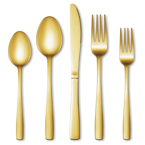 40-Piece Gold Silverware Set