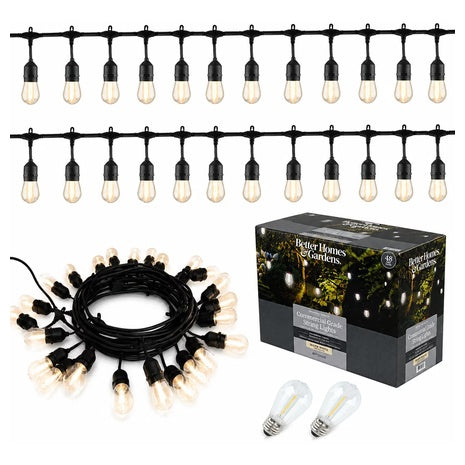 2-Pack Better Homes & Gardens 48FT Patio String Lights