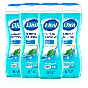 4 Bottles Dial Spring Water Body Wash 16oz