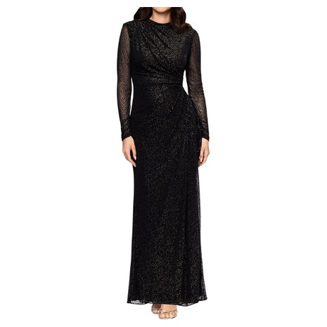 Betsy & Adam Women's Mock Neck Gown