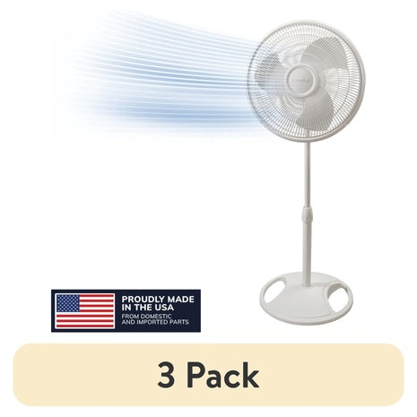 3-Pack Lasko 16” Oscillating Pedestal Fans