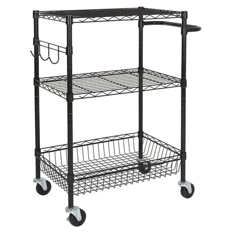 Hyper Tough 3-Tier Rolling Cart (2 Colors)