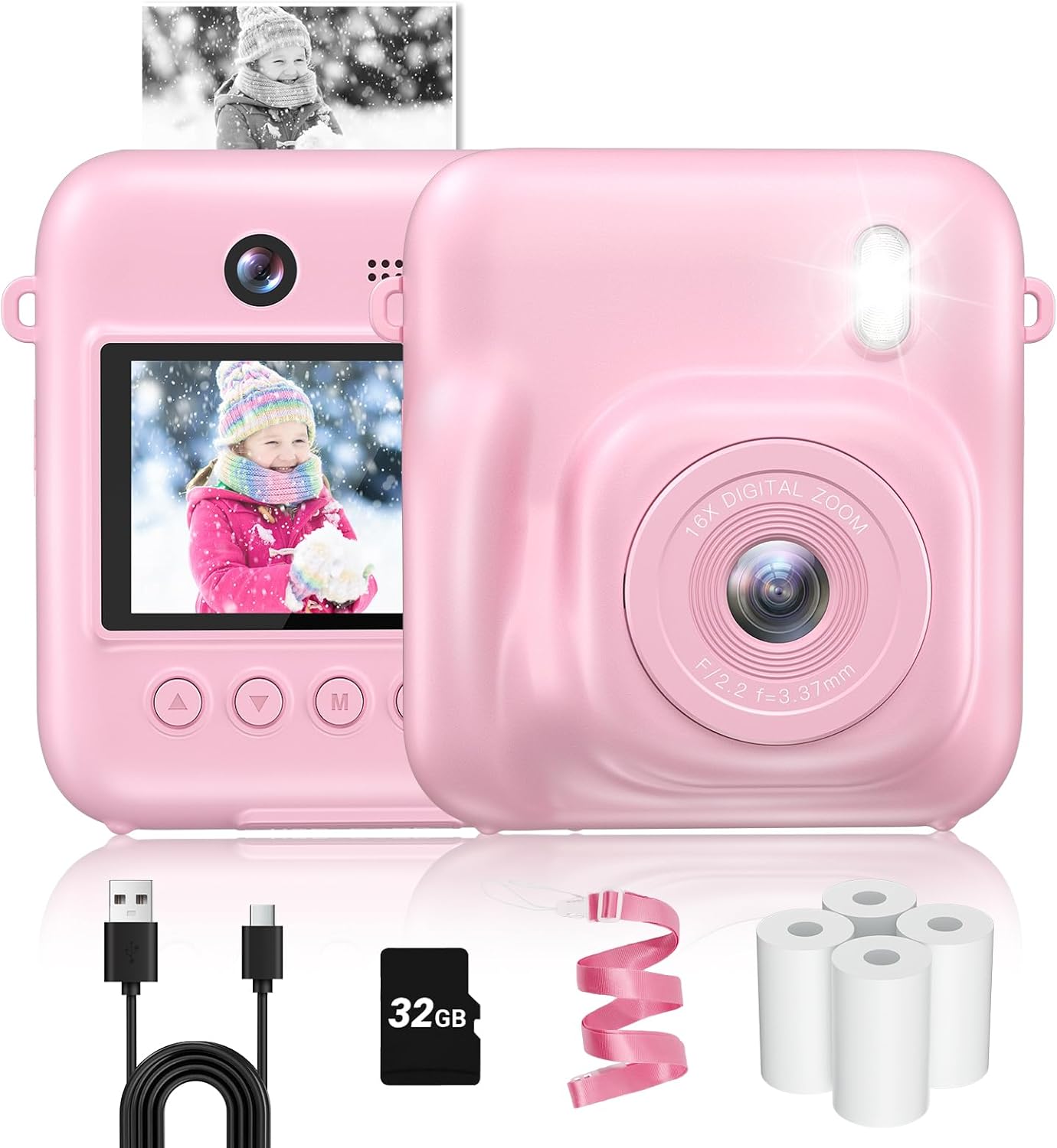 Kids 3-in-1 Instant Print Digital Camera & Video Recorder (2 Colors)
