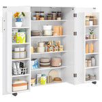 35.5" Small Kitchen Pantry Storage Cabinet With 2 Doors