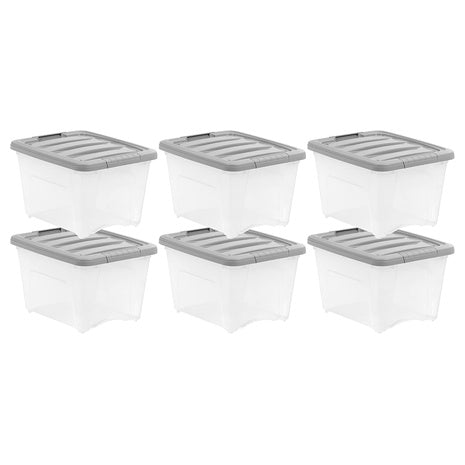 6-Pack Amazon Basics 19 Qt Plastic Storage Containers