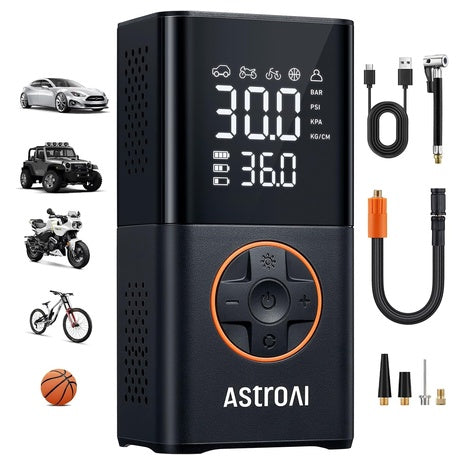 L7 Portable Air Compressor 150 PSI Cordless Bike Pump