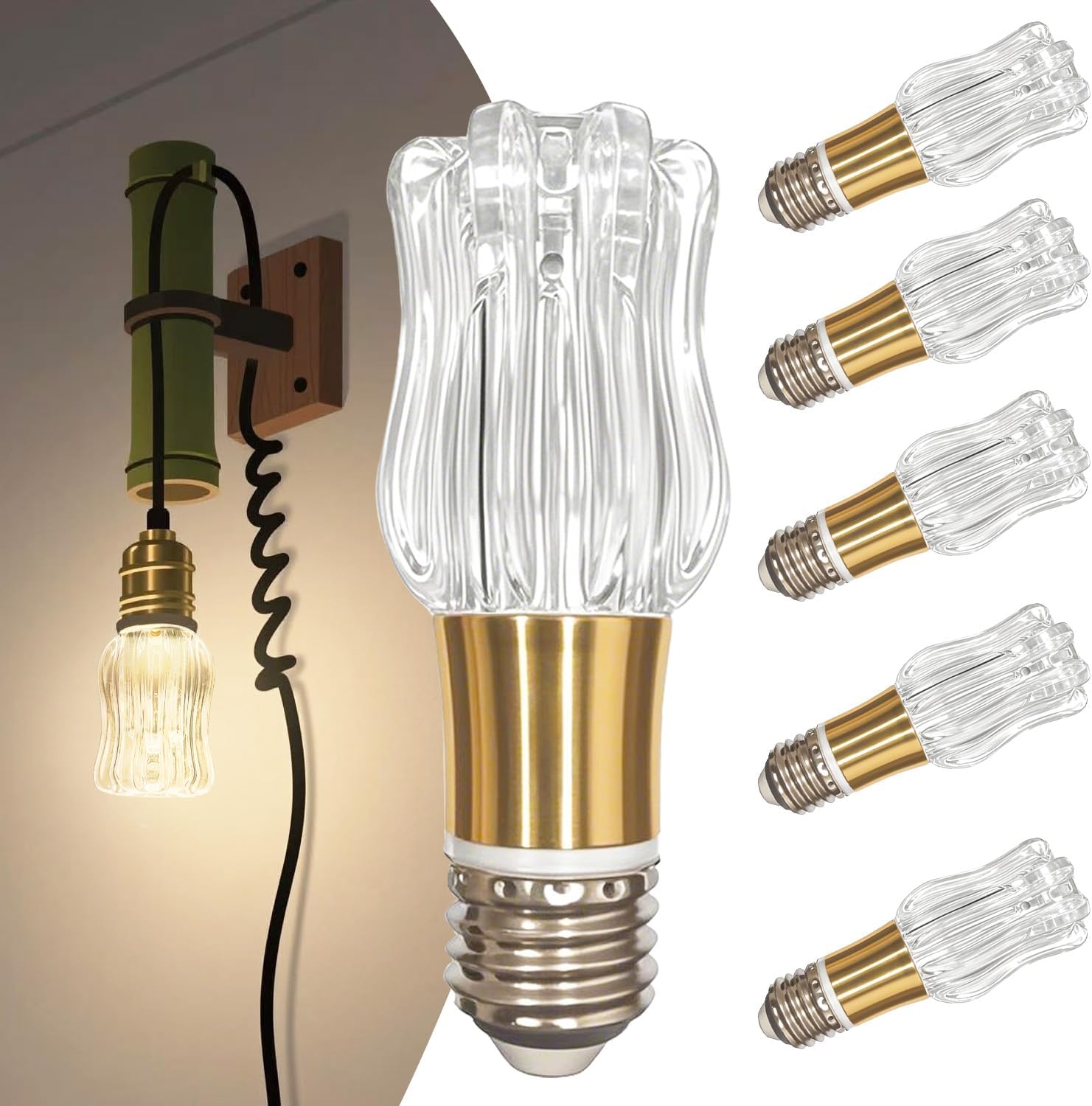 6-Pack Unique Decorative Light Bulbs (2 Options)
